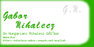 gabor mihalecz business card